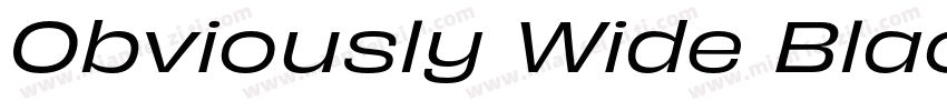 Obviously Wide Black字体转换